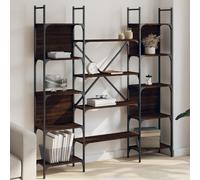 Berkfield Home Bookshelf Brown Oak 155.5x24x166.5 cm Engineered Wood Berkfield Home Brown 155.5x24x166.5 cm