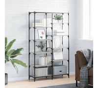 Berkfield Home Bookshelf Grey Sonoma 100x32x170 cm Engineered Wood & Iron | Size: 100 x 32 x 170 cm Berkfield Home Grey 100 x 32 x 170 cm
