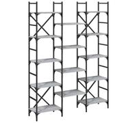 Berkfield Home Bookshelf Grey Sonoma 127.5x28.5x172.5 cm Engineered Wood Berkfield Home Grey 127.5x28.5x172.5 cm