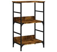 Berkfield Home Bookshelf Smoked Oak 50x33x82 cm Engineered Wood in Brown | Size: 50 x 33 x 82 cm Berkfield Home Brown 50 x 33 x 82 cm