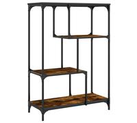 Berkfield Home Bookshelf Smoked Oak 81x36x115 cm Engineered Wood & Steel in Brown | Size: 81 x 36 x 115 cm Berkfield Home Brown 81 x 36 x 115 cm