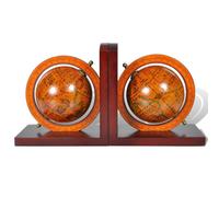 Berkfield Home Bookstand World Map Globe Bookend Classic A Pair in Brown Berkfield Home Brown