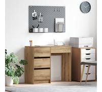 Berkfield Home Brown Writing Desk Artisan oak Engineered wood Compact Storage Berkfield Home Brown