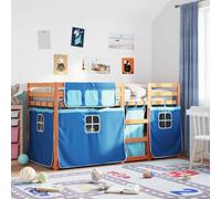 Berkfield Home Bunk Bed without Mattress Blue 75x190 cm Small Single Solid Wood Pine Berkfield Home Blue Small Single