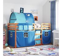Berkfield Home Bunk Bed without Mattress Blue 75x190 cm Small Single Solid Wood Pine Berkfield Home Blue Small Single