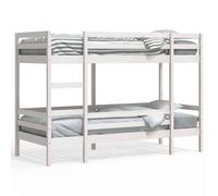 Berkfield Home Bunk Bed without Mattress White 75x190 cm Small Single Solid Wood Pine Berkfield Home White Small Single