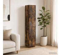 Berkfield Home Cabinet Set 2 pcs Smoked Oak Engineered Wood in Brown Berkfield Home Brown