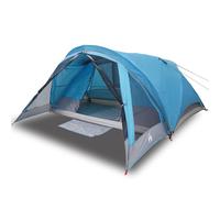 Berkfield Home Camping Tent Cabin 4-Person Blue Waterproof Berkfield Home Blue