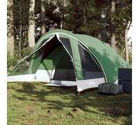 Berkfield Home Camping Tent Cabin 4-Person Green Waterproof Berkfield Home Green