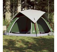 Berkfield Home Camping Tent Cabin 4-Person Green Waterproof Berkfield Home Green