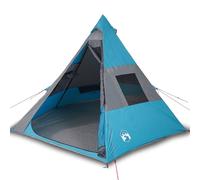 Berkfield Home Camping Tent Tipi 7-Person Blue Waterproof Berkfield Home Blue