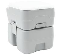 Berkfield Home Camping Toilet Grey Body + White Lid Not Applicable Berkfield Home Grey