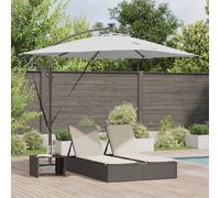 Berkfield Home Cantilever Banana Parasol with Lock Sand 249 x 249 x 250 cm in Brown Berkfield Home Brown 249 x 249 x 250 cm