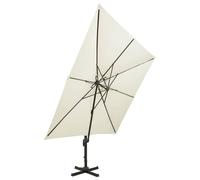 Berkfield Home Cantilever Garden Parasol with Double Top 300x300 cm Sand in Off-White Berkfield Home Off-White 300x300 cm