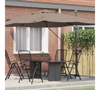 Berkfield Home Cantilever Umbrella Taupe Polyester Large Foldable Berkfield Home Taupe