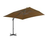 Berkfield Home Cantilever Umbrella with Aluminium Pole 300x300 cm Taupe in Brown Berkfield Home Brown 300x300 cm