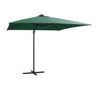 Berkfield Home Cantilever Umbrella with LED lights & Steel Pole 250x250 cm Green Berkfield Home Green 250x250 cm