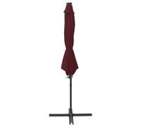 Berkfield Home Cantilever Umbrella with Pole & LED Lights Bordeaux Red 300 cm Berkfield Home Red