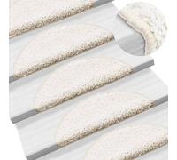Berkfield Home Carpet Stair Treads 15 pcs White 56x17x3 cm | Size: Medium Berkfield Home White Medium