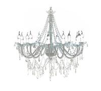 Berkfield Home Chandelier with 1600 Crystals in White Berkfield Home White