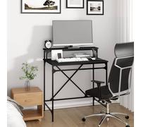 Berkfield Home Charming Desk Black 80x50x90 cm Engineered Wood & Iron | Size: 80 x 50 x 90 cm Berkfield Home Black 80 x 50 x 90 cm