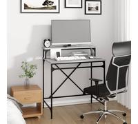 Berkfield Home Charming Desk Grey Sonoma 80x50x90 cm Engineered Wood & Iron | Size: 80 x 50 x 90 cm Berkfield Home Grey 80 x 50 x 90 cm