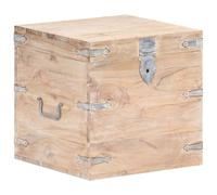 Berkfield Home Chest 40x40x40 cm Solid Acacia Wood in Brown | Size: 40 x 40 x 40 cm Berkfield Home Brown 40 x 40 x 40 cm