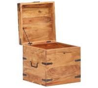 Berkfield Home Chest 40x40x40 cm Solid Acacia Wood in Brown | Size: 40 x 40 x 40 cm Berkfield Home Brown 40 x 40 x 40 cm