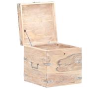 Berkfield Home Chest 40x40x40 cm Solid Acacia Wood in Natural | Size: 40 x 40 x 40 cm Berkfield Home Natural 40 x 40 x 40 cm