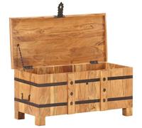 Berkfield Home Chest 90x40x40 cm Solid Acacia Wood in Brown | Size: 90 x 40 x 40 cm Berkfield Home Brown 90 x 40 x 40 cm