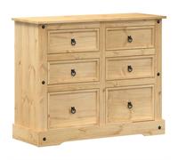 Berkfield Home Chest of Drawers Corona 110x43x91 cm Solid Wood Pine in Light Brown | Size: 110 x 43 x 91 cm Berkfield Home Light Brown 110 x 43 x 91 cm