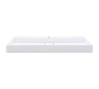 Berkfield Home Chic Wash Basin 120x46x11 cm Mineral Cast/Marble Cast White | Size: 120 x 46 x 11 cm Berkfield Home White 120 x 46 x 11 cm
