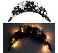 Berkfield Home Christmas Arch with LED Lights Black 90 cm PVC Berkfield Home Multicolor