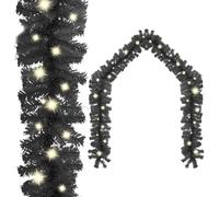 Berkfield Home Christmas Garland with LED Lights 10 m Black Berkfield Home Black