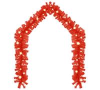 Berkfield Home Christmas Garland with LED Lights 5 m Red Berkfield Home Red