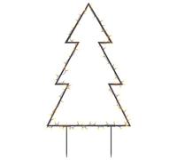 Berkfield Home Christmas Light Decoration with Spikes Tree 80 LEDs 60 cm in Black Berkfield Home Black