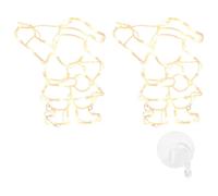 Berkfield Home Christmas Lights Santa Silhouette 2 pcs 35 LEDs Warm White Berkfield Home Multicolor