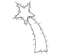 Berkfield Home Christmas Lights Shooting Star Silhouette 80 LEDs Warm White in Black Berkfield Home Black