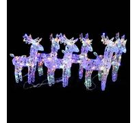 Berkfield Home Christmas Reindeers 6 pcs Multicolour 240 LEDs Acrylic Berkfield Home Multicolor