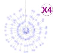 Berkfield Home Christmas Starburst Lights 140 LEDs 4 pcs Blue 17 cm Berkfield Home Blue