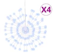 Berkfield Home Christmas Starburst Lights 140 LEDs 4 pcs Cold White 17 cm Berkfield Home Multicolor