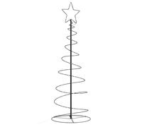 Berkfield Home Christmas Tree Light Cone 100 LEDs Warm White 150 cm in Black Berkfield Home Black