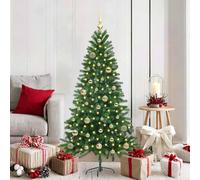 Berkfield Home Christmas Tree with 150 LEDs with Stand Green 150 cm PE Berkfield Home Green