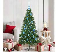 Berkfield Home Christmas Tree with 150 LEDs with Stand Green 150 cm PE Berkfield Home Green