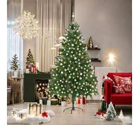 Berkfield Home Christmas Tree with 300 LEDs with Stand Green 180 cm PE Berkfield Home Green