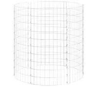 Berkfield Home Circular Gabion Pole Galvanised Steel Ã˜100x100 cm in Silver | Size: 100x100 cm Berkfield Home Silver 100x100 cm