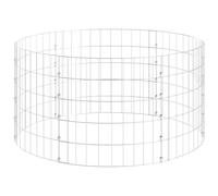 Berkfield Home Circular Gabion Pole Galvanised Steel Ã˜100x50 cm in Silver | Size: 100x50 cm Berkfield Home Silver 100x50 cm