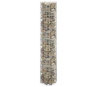 Berkfield Home Circular Gabion Pole Galvanised Steel Ã˜30x150 cm in Silver | Size: 30x150 cm Berkfield Home Silver 30x150 cm