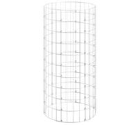 Berkfield Home Circular Gabion Pole Galvanised Steel Ã˜50x100 cm in Silver | Size: 50x100 cm Berkfield Home Silver 50x100 cm