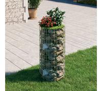 Berkfield Home Circular Gabion Pole Galvanised Steel Ã˜50x100 cm in Silver | Size: 50x100 cm Berkfield Home Silver 50x100 cm
